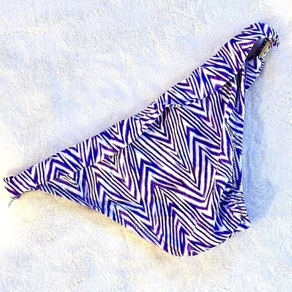 NEW Mossimo White/Purple Patterned Bikini Bottom - Size: Small - Picture 5 of 5